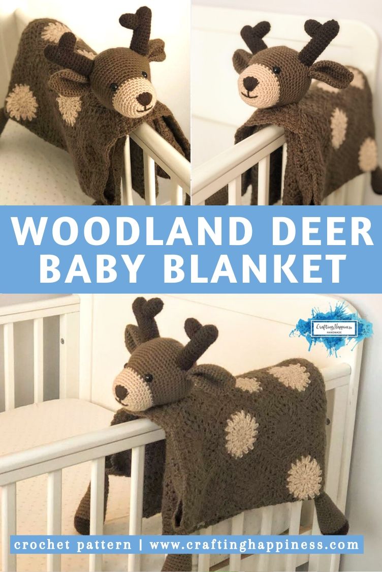 Woodland Deer Baby Blanket Crafting Happiness