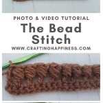 Crochet Bead Stitch by Crafting Happiness MAIN PINTEREST POSTER 1