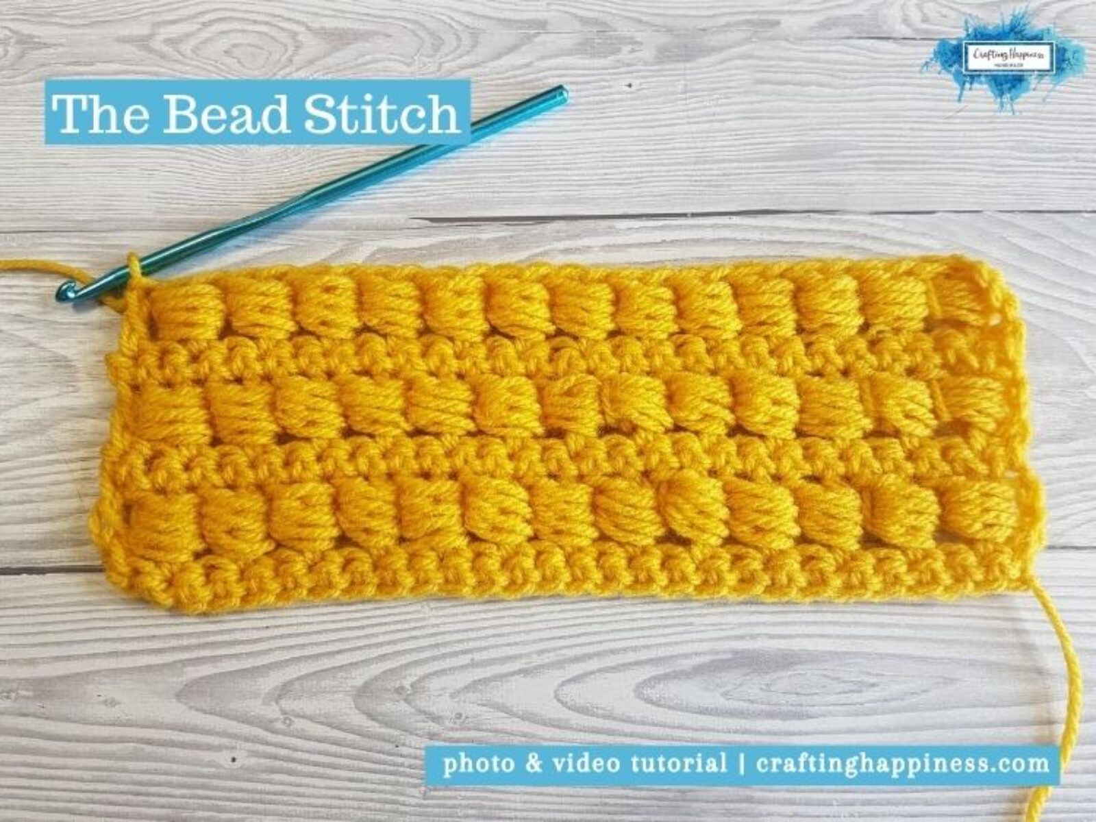 how to crochet the bead stitch (tutorial + video)