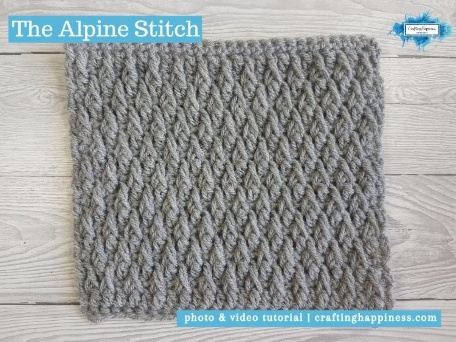 The Alpine Stitch by Crafting Happiness FACEBOOK POSTER