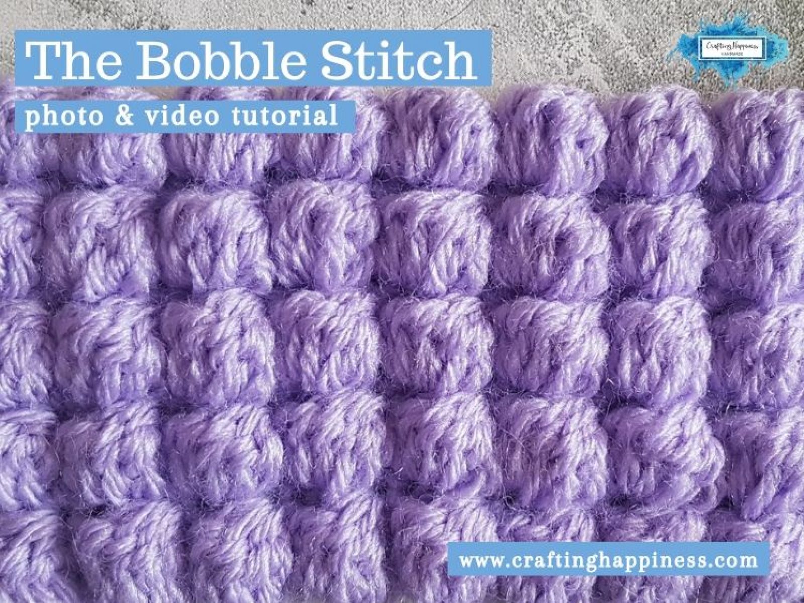 The Bobble Stitch by Crafting Happiness FACEBOOK POSTER