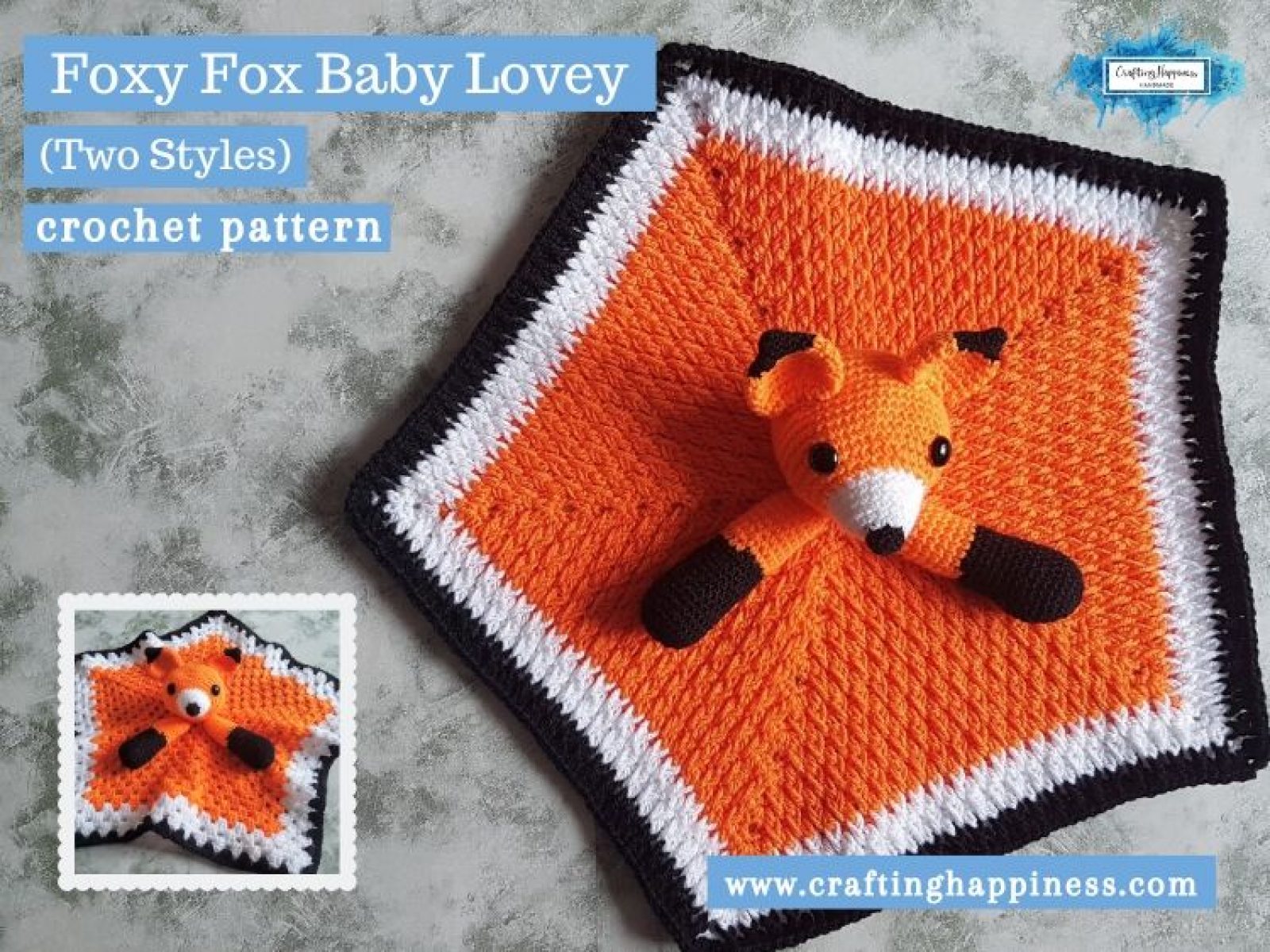 Foxy Fox Baby Lovey by Crafting Happiness FACEBOOK POSTER