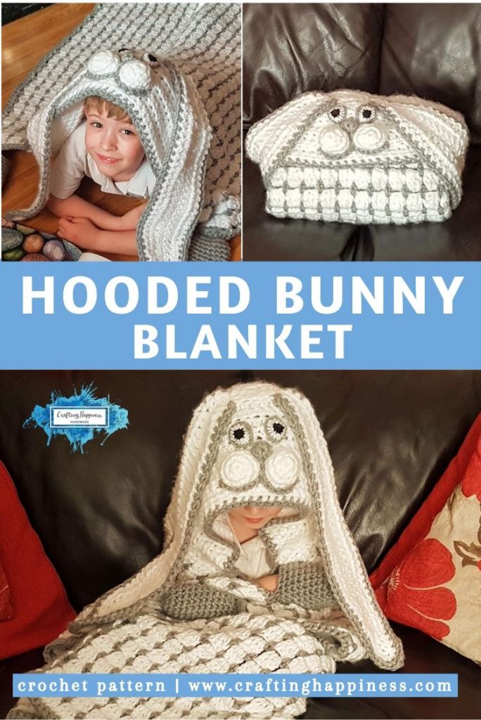 Hooded Bunny Baby Blanket by Crafting Happiness PINTEREST POSTER 5