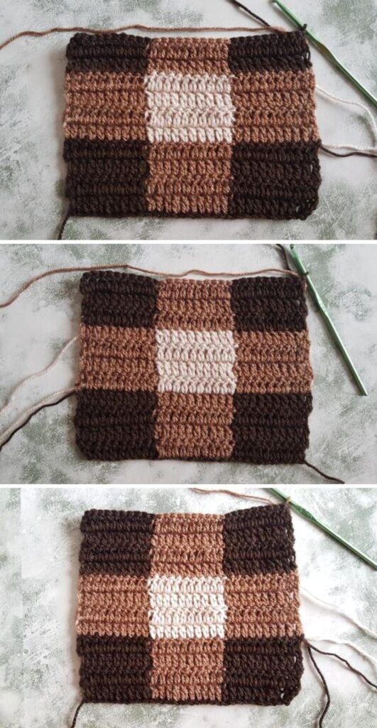 BLOG PHOTO COLLAGE 7 - Crochet Gingham Pattern Crafting Happiness