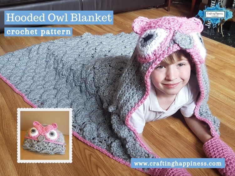 Hooded Owl Blanket by Crafting Happiness FACEBOOK POSTER