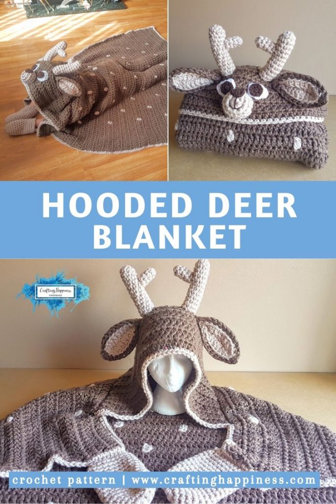 Hooded Deer Baby Blanket by Crafting Happiness PINTEREST POSTER 5