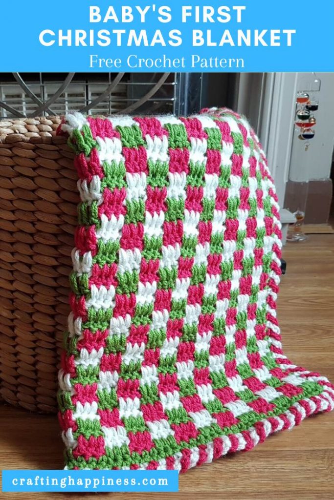 Baby's First Christmas Blanket Free Crochet Pattern by Crafting Happiness