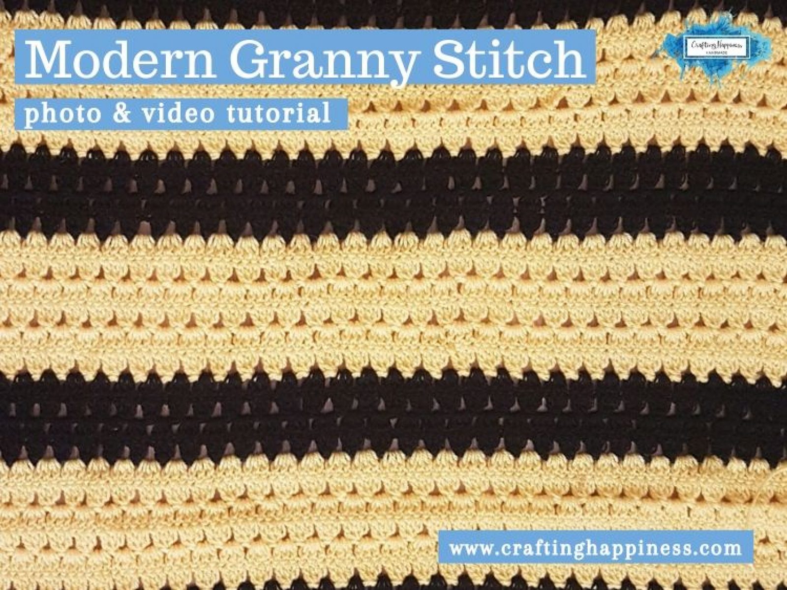 Modern Granny Stitch by Crafting Happiness FACEBOOK POSTER