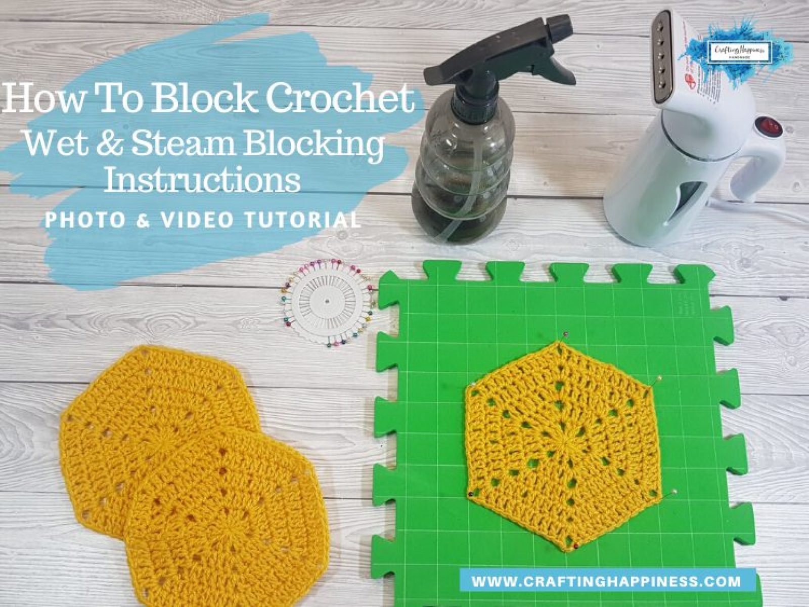 How To Block Crochet Wet & Steam Blocking Instructions