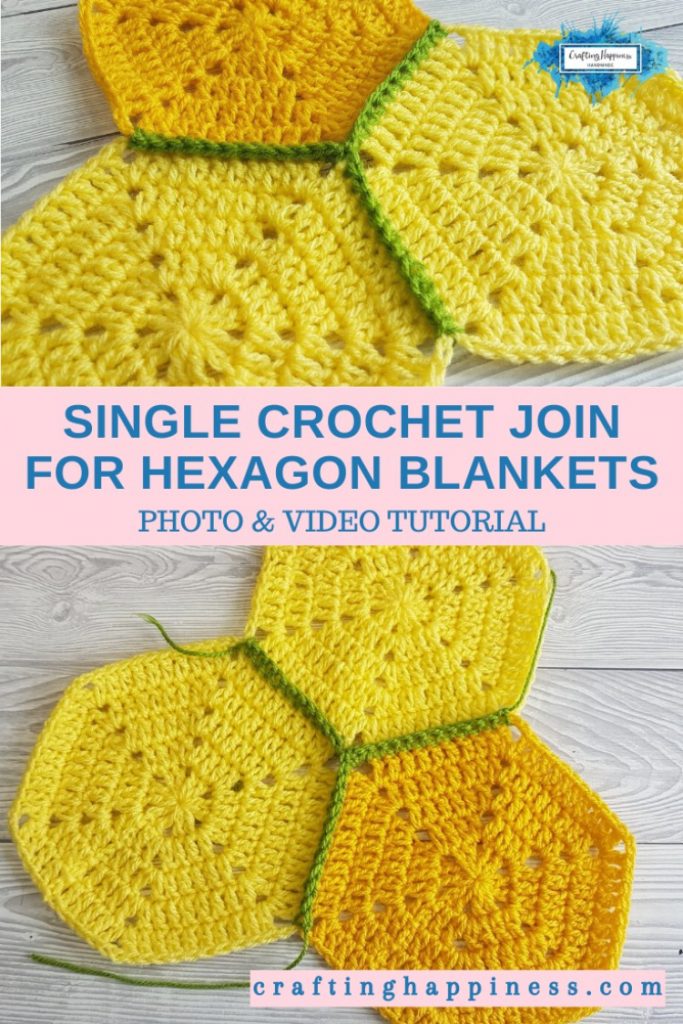 Single Crochet Join For Hexagon Blankets