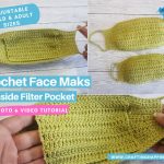 Crochet Face Mask With Filter Pocket (Child & Adult) FACEBOOK POSTER