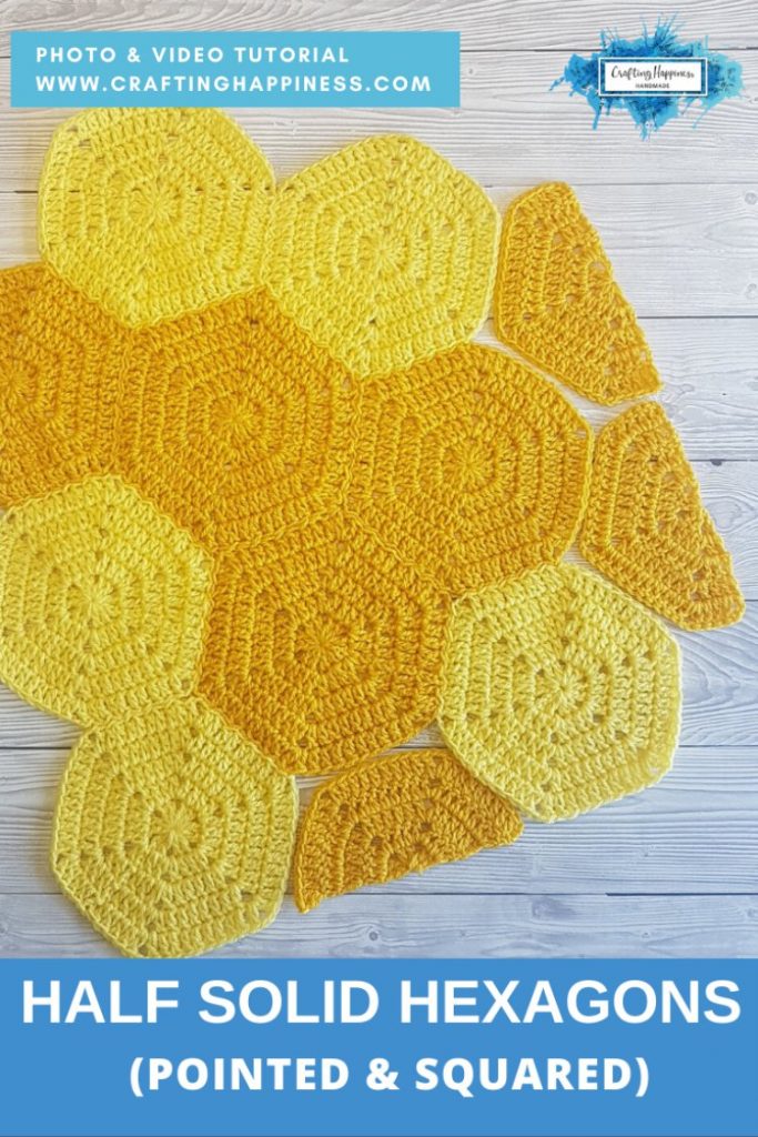 Crochet Half Solid Hexagon (Pointed & Squared) PINTEREST POSTER 2