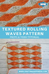 Textured Rolling Waves Crochet Pattern - Crafting Happiness