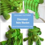 Dino Baby Blanket by Crafting Happiness PINTEREST POSTER 3