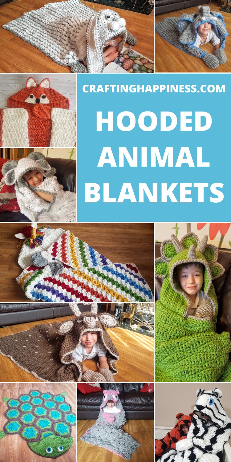 Hooded Animal Blankets Crafting Happiness