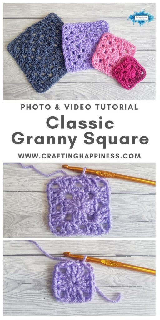Classic Granny Square by Crafting Happiness MAIN PINTEREST POSTER 1