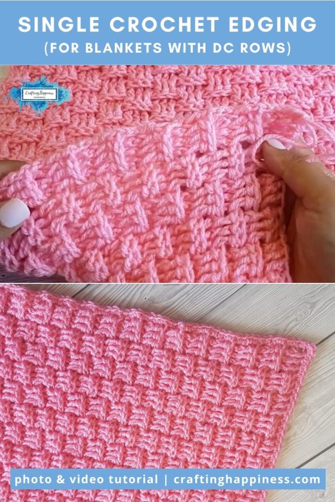 Single Crochet Edging by Crafting Happiness PINTEREST POSTER 6