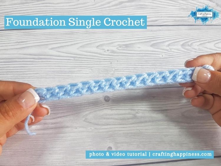 Foundation Single Crochet by Crafting Happiness FACEBOOK POSTER
