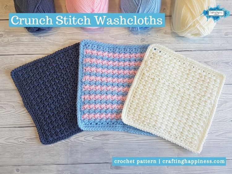 Crunch Stitch Washcloths Facebook Poster