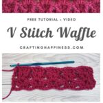 V Stitch Waffle by Crafting Happiness MAIN PINTEREST POSTER 1