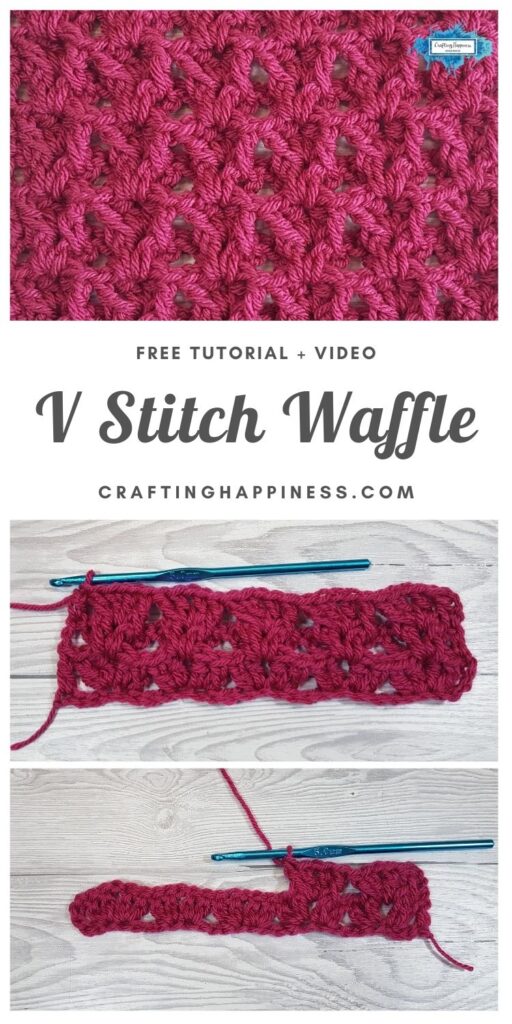 V Stitch Waffle by Crafting Happiness MAIN PINTEREST POSTER 1