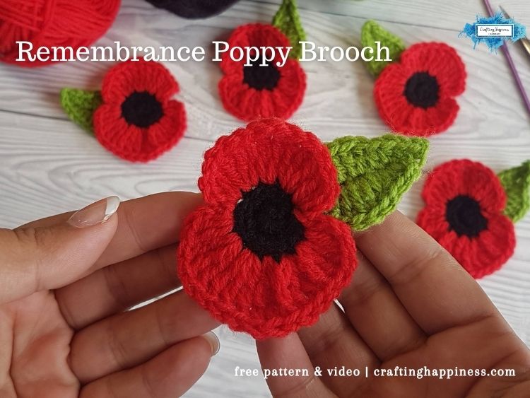 FB BLOG POSTER - Poppy Brooch Applique _ Crafting Happiness