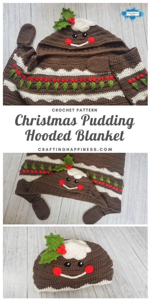 MAIN PINTEREST POSTER Christmas Pudding Hooded Blanket