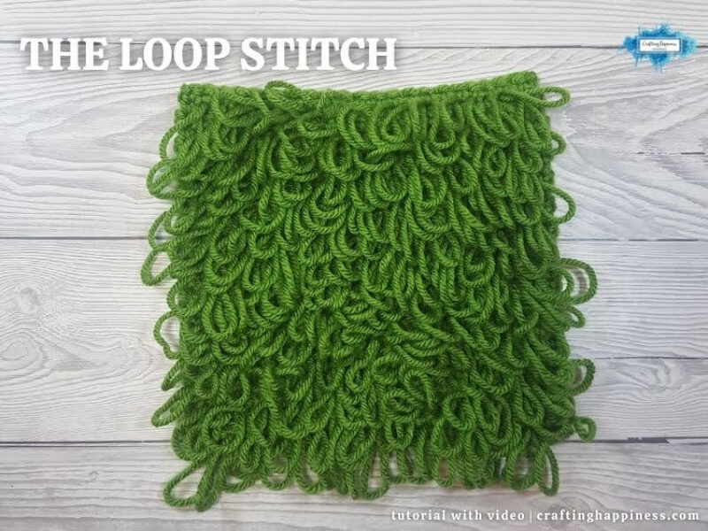 Crochet Single Loop Stitch Step By Step Tutorial - Crafting Happiness