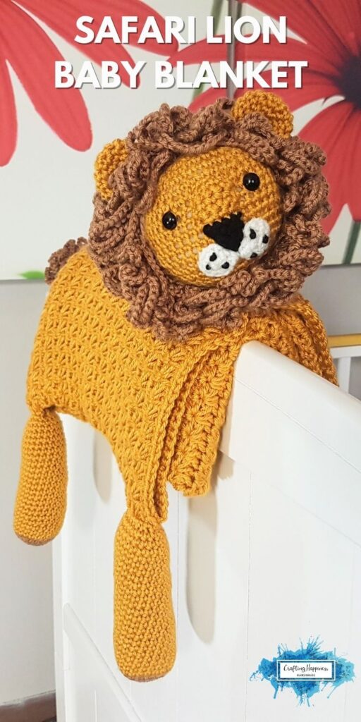 Safari Lion Baby Blanket _ Crafting Happiness