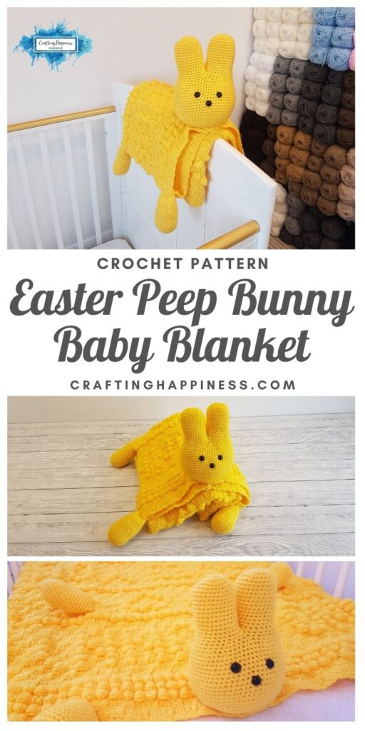 Easter Peep Bunny Baby Blanket MAIN PINTEREST POSTER