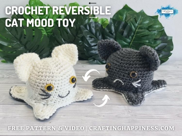 FB BLOG POSTER - Crochet Reversible Cat Toy Crafting Happiness