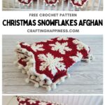 MAIN PIN BLOG POSTER - Christmas Snowflakes Afghan Crafting Happiness