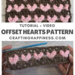 MAIN PIN BLOG POSTER Offset Hearts Pattern Crafting Happiness