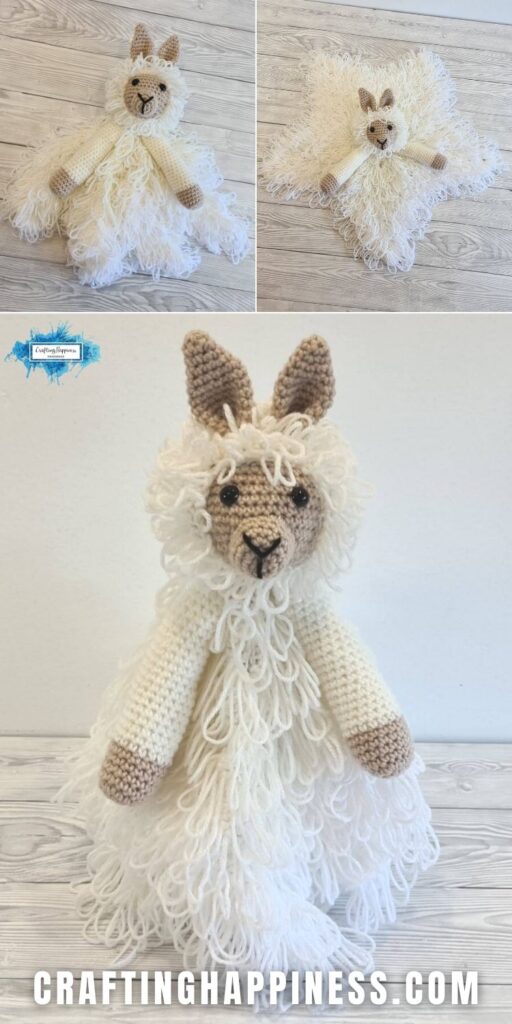 PIN 3 BLOG POSTER - Lola The Llama Baby Security Blanket by Crating Happiness