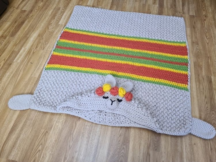 BLOG PHOTO 1 - 2in1 Llama Hooded Blanket Crafting Happiness