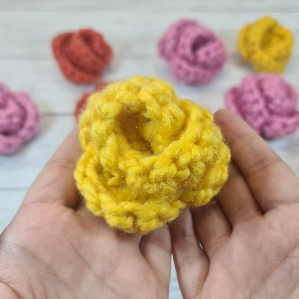 BLOG PHOTO 3 - Easy Crochet Rose Flower Embellishment Crafting Happiness