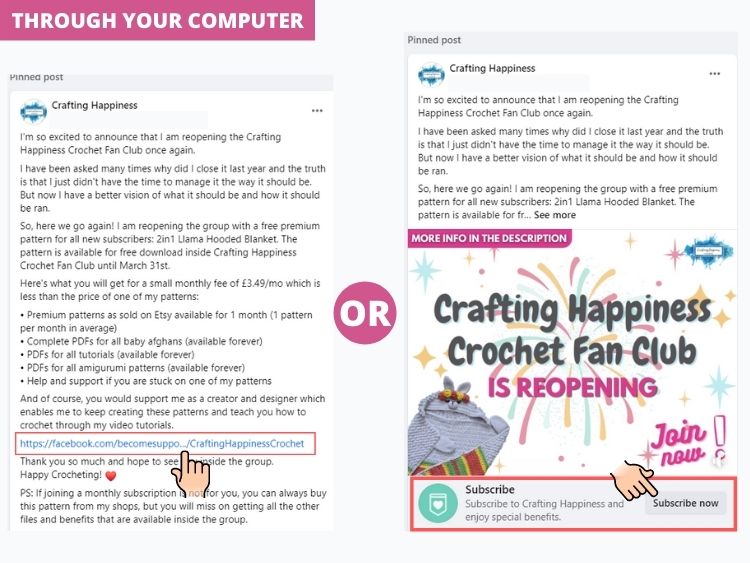 BLOG PHOTOS - Crafting Happiness Crochet Fan Club - How Do You Become A Crafting Happiness Fan Club Member