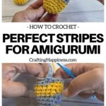 MAIN PIN BLOG POSTER - How To Crochet The Perfect Stripes In Amigurumi Crafting Happiness