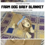 MAIN PINTEREST POSTER - 3in1 Farm Dog Baby Blanket | Crafting Happiness