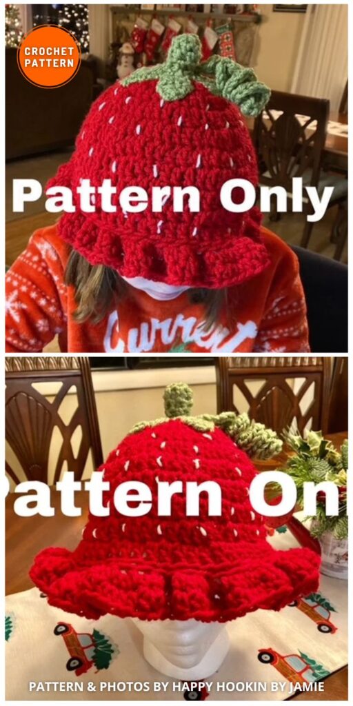 Very Berry Bucket Hat - 8 Cute Crochet Strawberry Bucket Hat Patterns