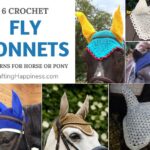 6 Crochet Fly Bonnet Patterns For Horse Or Pony FB POSTER