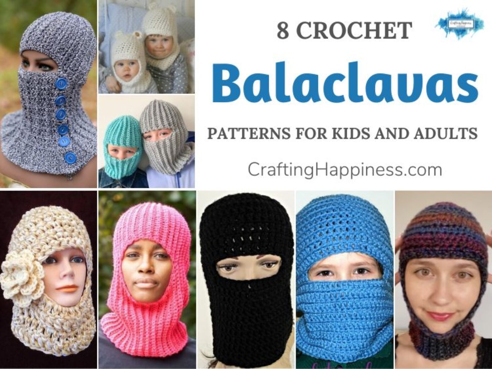 8 Crochet Balaclava Patterns For Kids and Adults FB POSTER