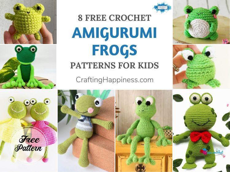 8 Free Crochet Amigurumi Frog Patterns For Kids FB POSTER
