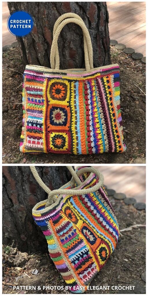 Crochet Granny Square Tote Bag - 7 Modern Crochet Tote Bag Patterns Ideas