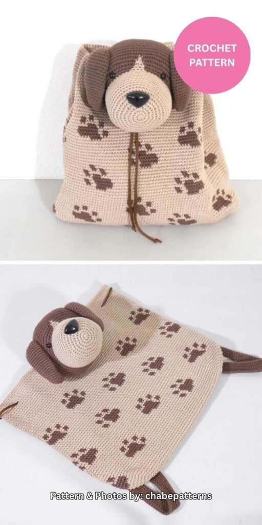 Dog Backpack - 7 Crochet Animal Backpack Patterns For Kids