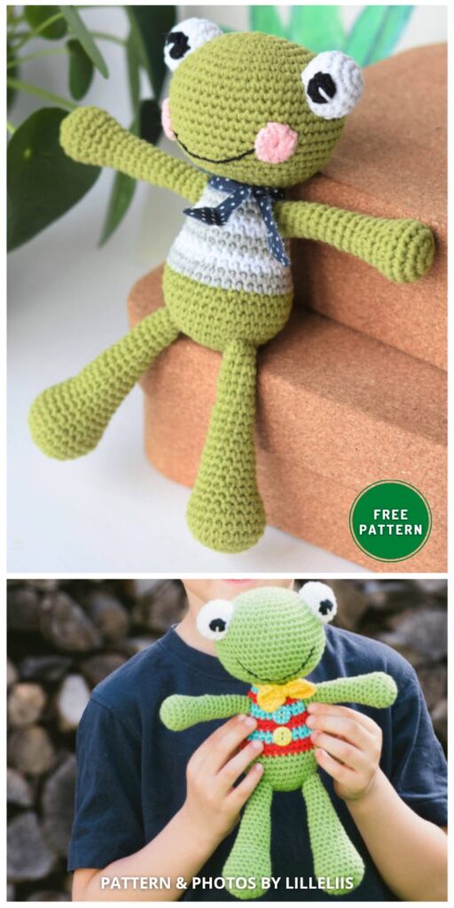 Felix the Frog - 8 Free Crochet Amigurumi Frog Patterns For Kids