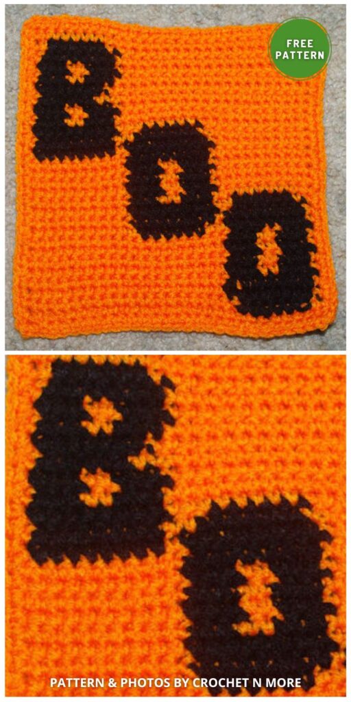 Row Count Boo - 8 Free Crochet Halloween Granny Square Patterns