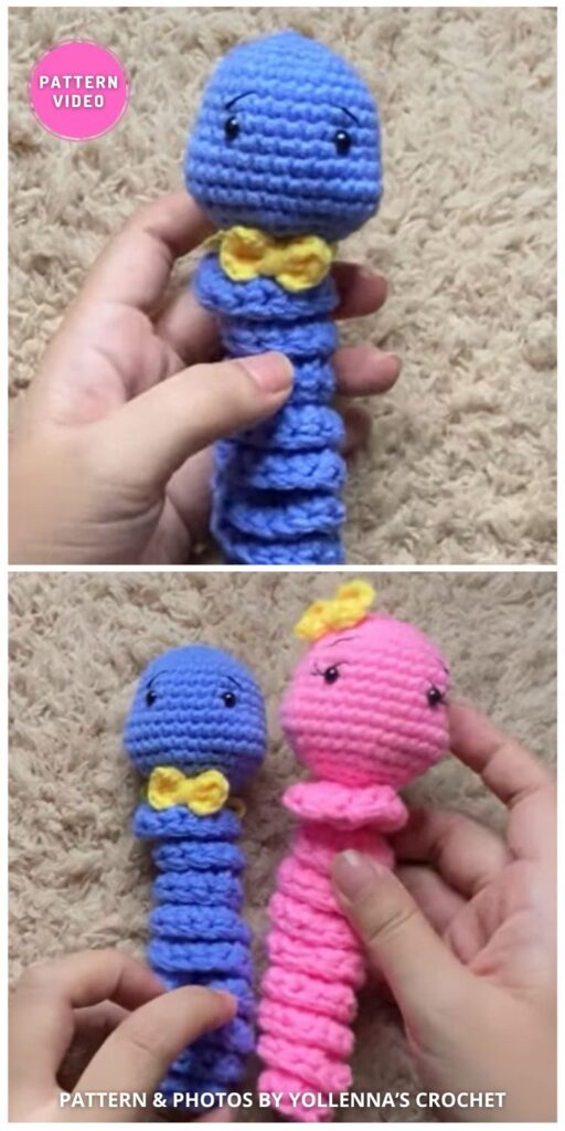 Worry Worms - 8 Free Easy Worry Worm Crochet Patterns