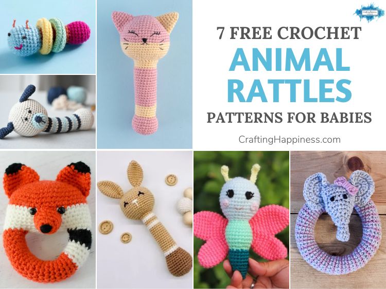 7 Free Crochet Animal Rattle Patterns For Babies FB POSTER