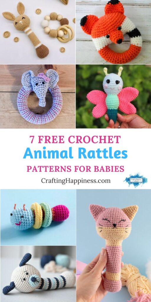 7 Free Crochet Animal Rattle Patterns For Babies Pin 1
